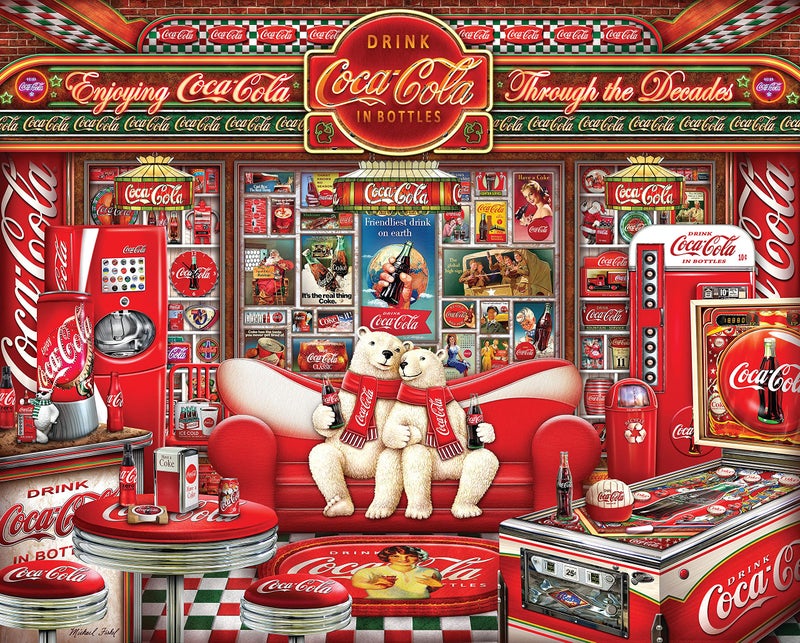 Springbok's 1000 Piece Jigsaw Puzzle Coca Cola Decades - Made in USA - Image 1